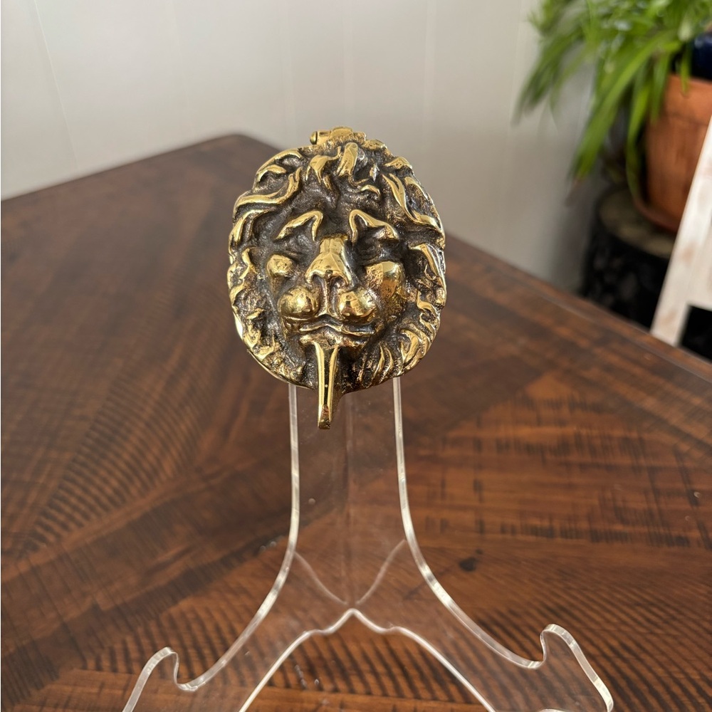 Brass Lion Mask Escutcheons